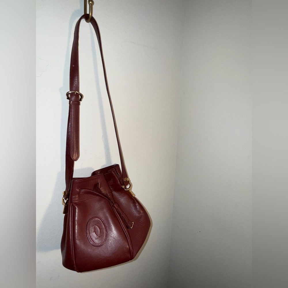 Cartier Deep Red Leather Crossbody Bag